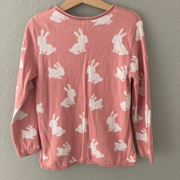 H&M Bunny Sweater - Pink White - 4T - Picture 6 of 7